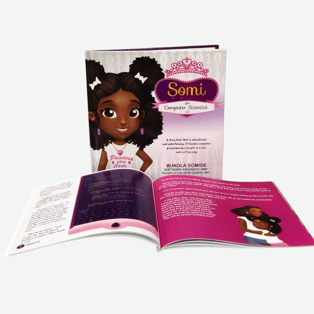 Maddy's Somi the Computer Scientist : Princess can Code storybook (softcover)